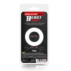 Cock Ring Super Flexible and Resistant Striped 1.9 cm Black