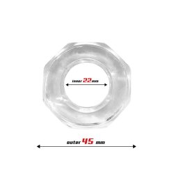 Cock Ring Super Flexible Polygon 2.2 cm Clear