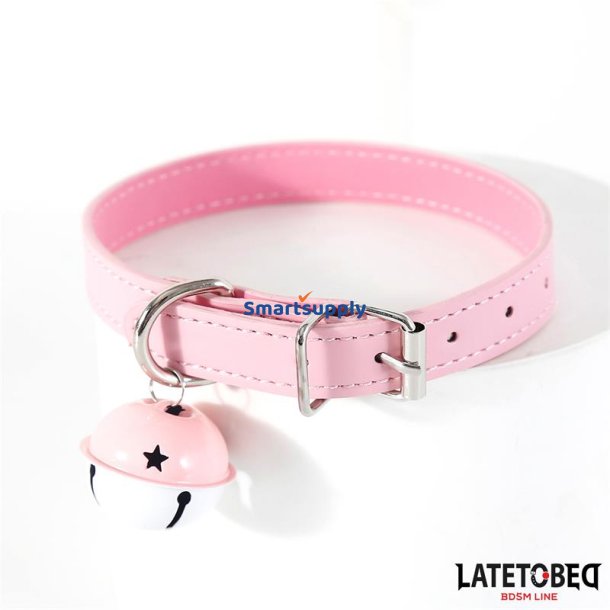 Collar with Bell Adjustable Pink