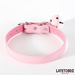 Collar with Bell Adjustable Pink