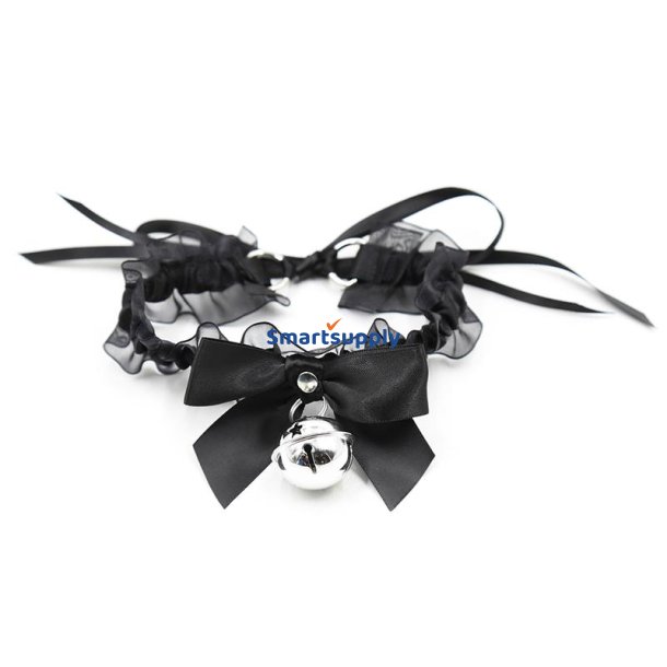 Collar with Bow, Bell and Lace