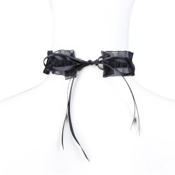 Collar with Bow, Bell and Lace