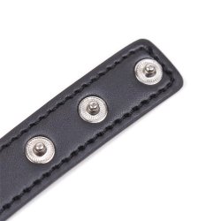 Collar with Heart Shaped Hoop Adjustable 41,5 cm Black