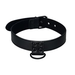 Collar with Leash Black Matt