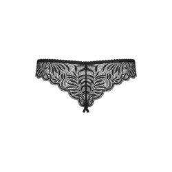 Contica Crotchless Panties Black - S/M