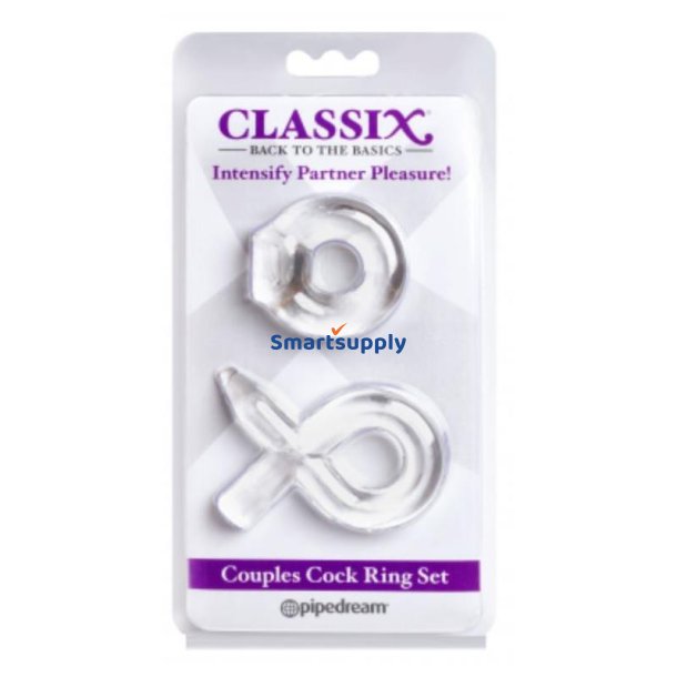 Couples Cock Ring Set Clear