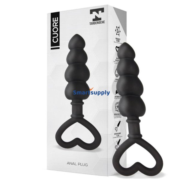 Cuore Anal Plug Silicone Black