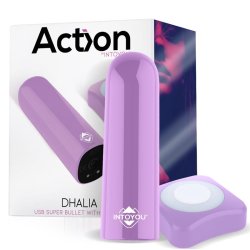Dhalia Sper Vibrating Bullet with Remote Control High-powered USB Purple