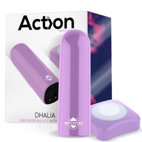 Dhalia Sper Vibrating Bullet with Remote Control High-powered USB Purple