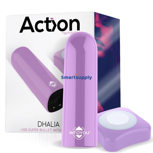 Dhalia Sper Vibrating Bullet with Remote Control High-powered USB Purple