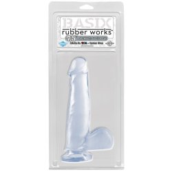 Dildo with Testicles and Suction Cup - Clear 19 cm