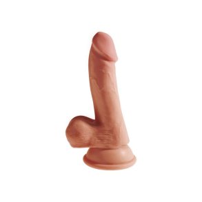 DildoTriple Density with Testicles 6.5 Caramel