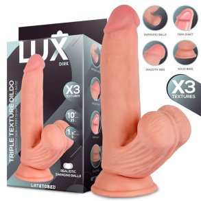 Dirk Triple Density Dildo with Swinging Balls 10