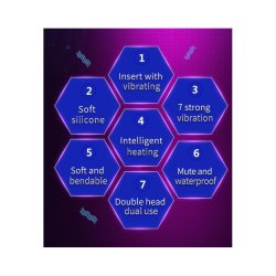 Doble-Head Massager Yoni Dark Lilac