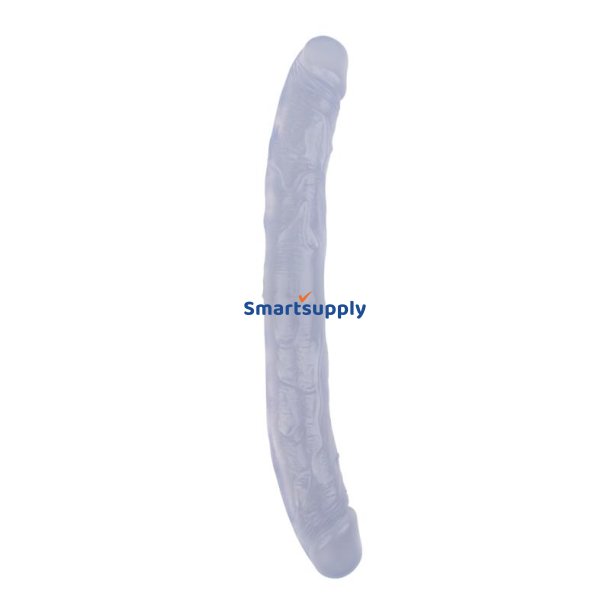Double Dildo Hi-Rubber 12.8 Clear