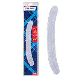 Double Dildo Hi-Rubber 12.8 Clear