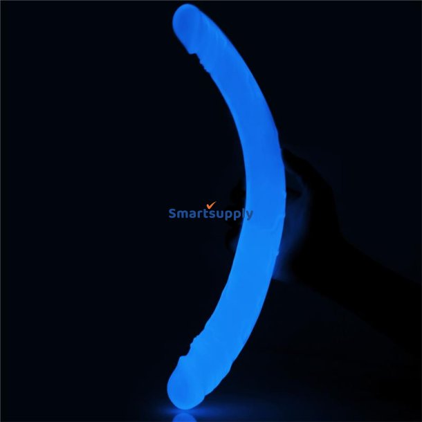 Double Dildo Lumino 14.5 Blue Light