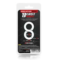 Double Penis Ring 100% Liquid Silicone 2 cm Black