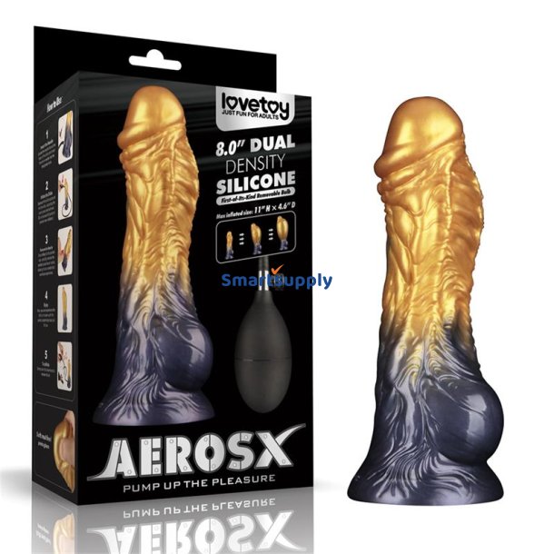 Dual Density Silicone Inflatable Dildo 8