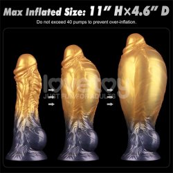 Dual Density Silicone Inflatable Dildo 8