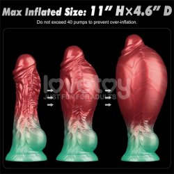 Dual Density Silicone Inflatable Dildo 8