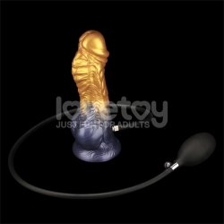 Dual Density Silicone Inflatable Dildo 8