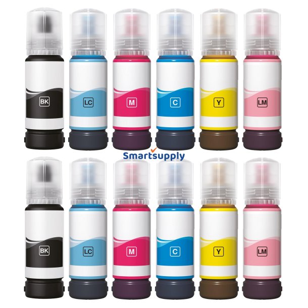 Rabat Epson 107 blkflasker 12 stk 840ml kompatibel
