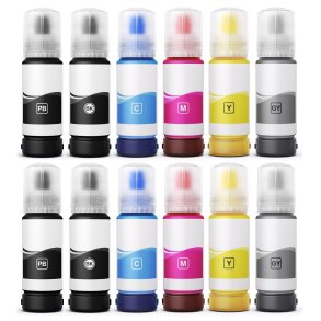 Epson 114 blkbeholder 12 stk 840ml kompatibel multipakke