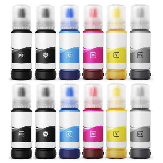 Epson 114 bl�kbeholder 12 stk 840ml kompatibel rabatpakke