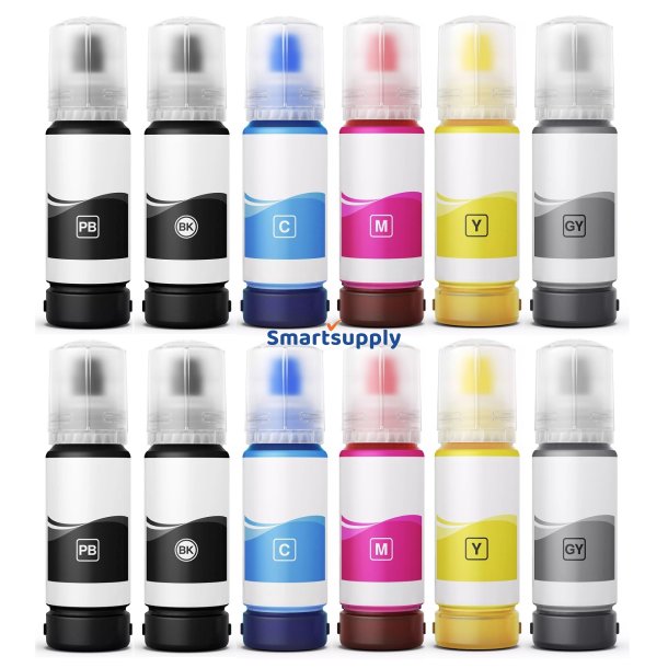 Epson 114 blkbeholder 12 stk 840ml kompatibel multipakke