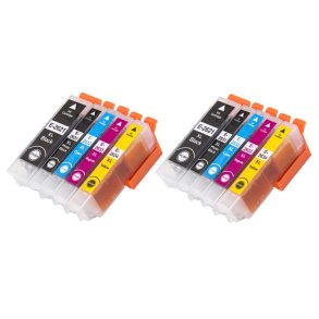 Epson 26 XL B/B/C/M/Y 10 stk blkpatroner kompatibel multipakke