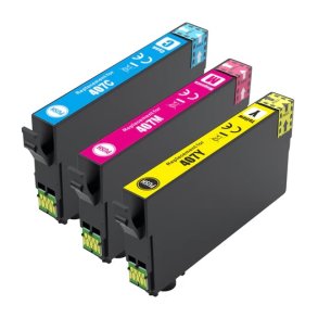 Epson 407 XL CMY 3 stk blkpatroner kompatibel multipakke