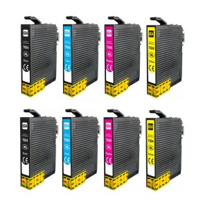 Epson 604 XL BCMY 8 stk blkpatroner kompatibel multipakke