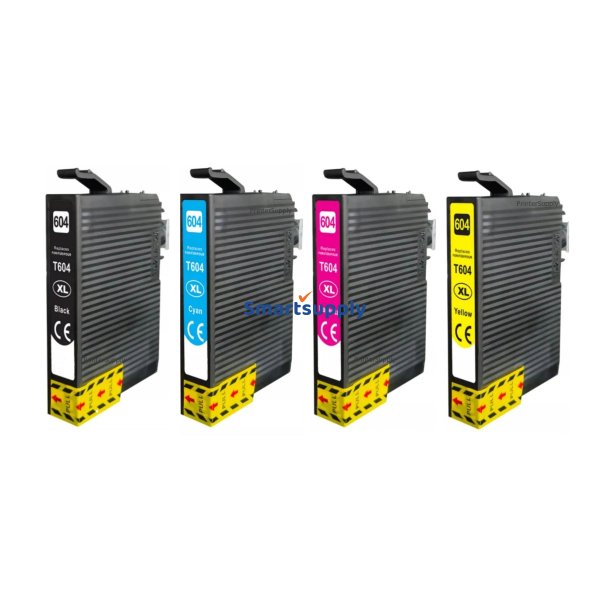 Epson 604 XL BCMY 4 stk bl�kpatroner kompatibel multipakke