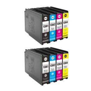 Epson T13X BCMY XL 8 stk bl�kpatroner 39.200 sider kompatibel rabatpakke