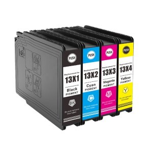 Epson T13X BCMY XL 4 stk bl�kpatroner 19.600 sider kompatibel rabatpakke