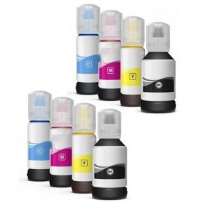 Epson 102 BCMY 8 stk blkrefill 674ml kompatibel multipakke