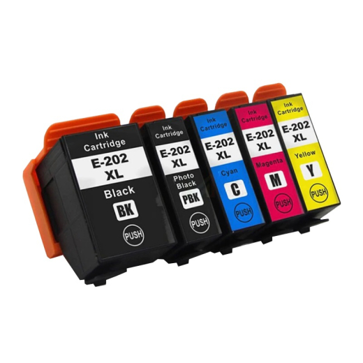 Epson 202 XL B/PB/C/M/Y 5 stk bl�kpatroner kompatibel rabatpakke