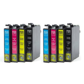 Epson 29 XL BCMY 8 stk blkpatroner kompatibel multipakke