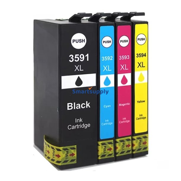 Rabat Epson 35 XL BCMY 4 stk blkpatroner kompatibel