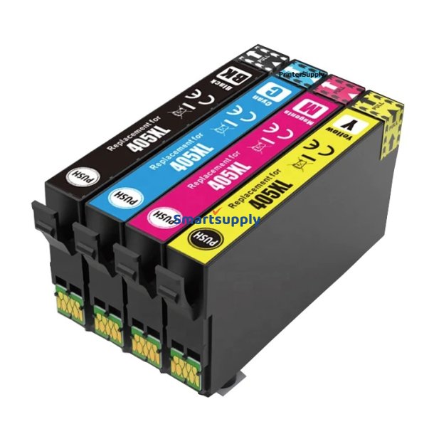 Epson 405 XL BCMY 4 stk bl�kpatroner kompatibel multipakke