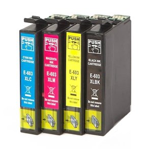 Epson 603 XL BCMY 4 stk blkpatroner kompatibel multipakke