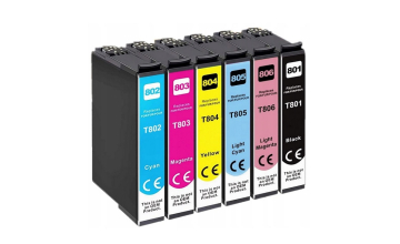 Epson T0807 B/C/M/Y/LC/LM 6 stk bl�kpatroner kompatibel rabatpakke