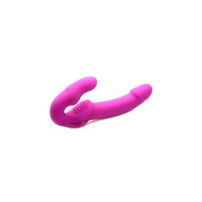 Evoke Vibrating Strapless Strap-On USB Pink
