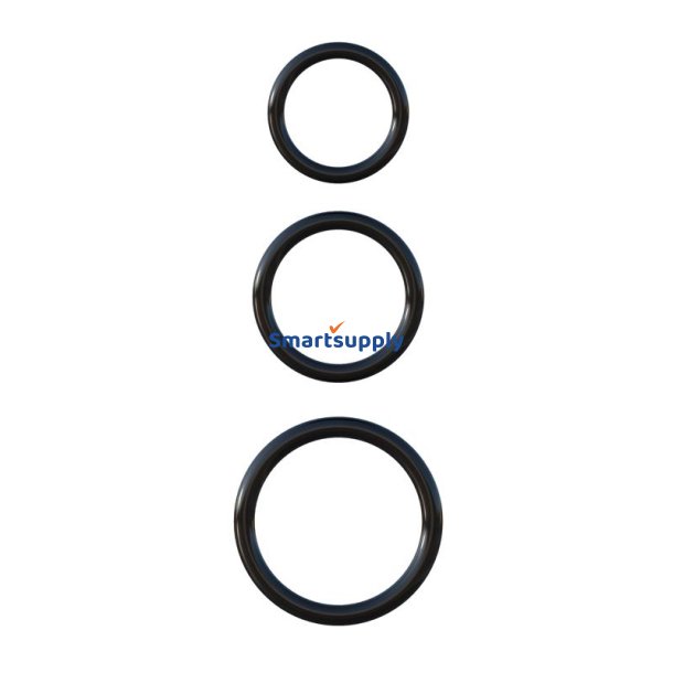 Fantasy C-Ringz Silicone 3-Ring Stamina Set Black