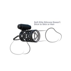 Fantasy C-Ringz Thick Dick Silicone Vibrating Cage Black