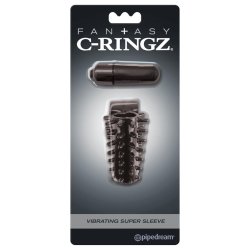 Fantasy C-Ringz Vibrating Super Sleeve Black