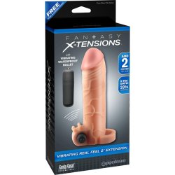 Fantasy X-tensions  Vibrating Real Feel Extension 5,1 cm  - Flesh