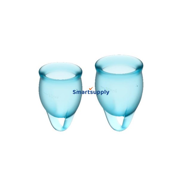 Feel Confident Menstrual Cup Light Blue Pack of 2