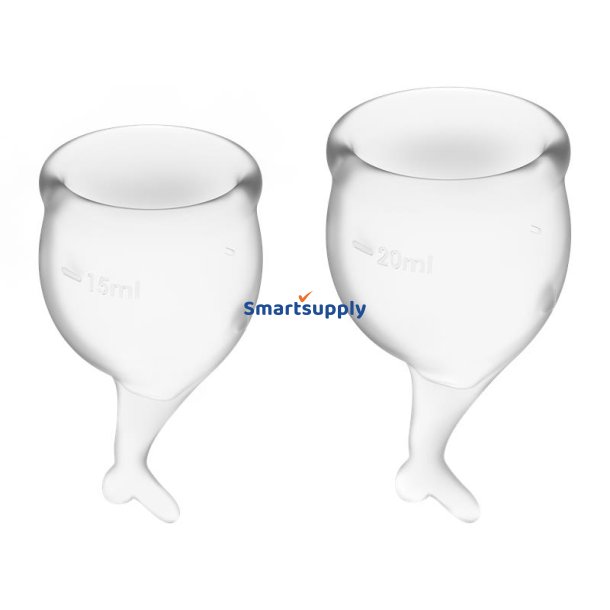 Feel Secure Menstrual Cup Transparent Pack of 2